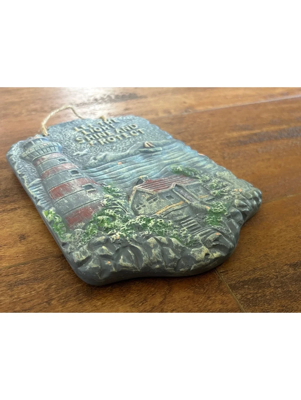 Decorative Lighthouse Wall Plaque with Inspirational Quote